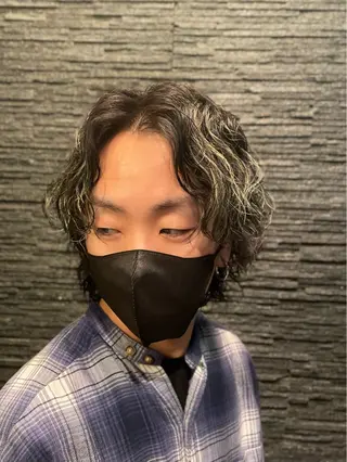 ショート パーマ メンズ 野川 純麗のヘアスタイル