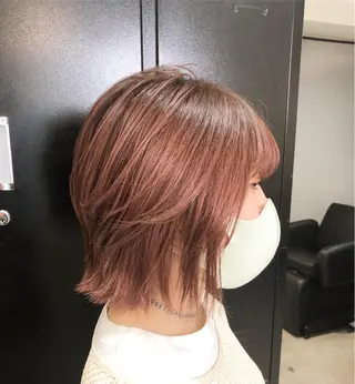 ミディアム カラー 髪質改善で 憧れの潤艶美髪にのヘアスタイル