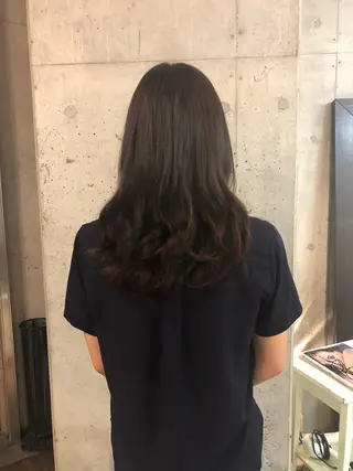 セミロング カラー 髪質改善韓国レイヤー カット内田智大のヘアスタイル