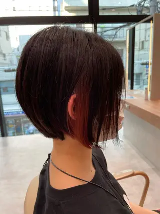 ショート カラー 【透明感カラー🩶】 津田和希のヘアスタイル