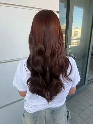 ロング 髪質改善×ブリーチ 無しWカラー🫧天神のヘアスタイル