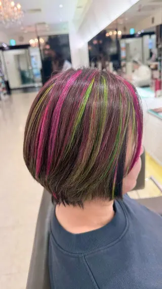 ショート カラー SALOWIN二子玉川South店所属・🌼デザインカラー 🌼kumicoのヘアスタイル