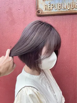 ショート カラー パーマ ヘアアレンジ メンズ ネイル マツエク・マツパ アイブロウ 大人スタイル 太田のヘアスタイル