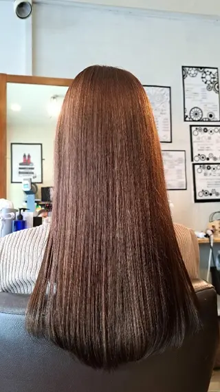 カラー グラッド ヘアーのヘアスタイル