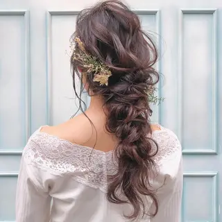 ロング ヘアアレンジ 卒業式お呼ばれ🕊️ ヘアセット✴︎ミキのヘアスタイル