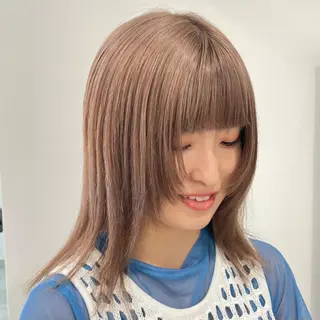 セミロング カラー ⭐トレンドカット&カ ラーCocoro🪿のヘアスタイル
