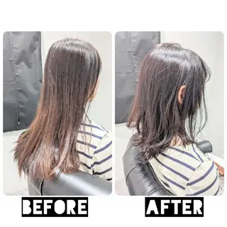 カラー パーマ ミディアム ヘアアレンジ 心斎橋難波本店 店長 THE ECT 中尾のヘアスタイル