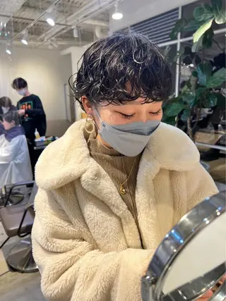 ショート パーマ 【骨格診断カット】 .のヘアスタイル