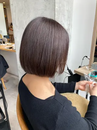 ショート ✨色持ちの良い艶 カラー✨蟹江真世のヘアスタイル