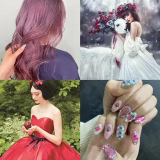 セミロング カラー ヘアアレンジ ネイル マツエク・マツパ 💠AYANE /吉祥寺💠のマツエク・マツパデザイン