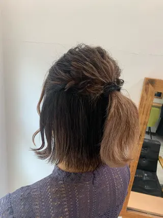 ショート カラー パーマ ヘアアレンジ メンズ キッズ ネイル マツエク・マツパ アイブロウ 🤍韓国風レイヤー/ 艶髪🤍鳥越美羽のヘアスタイル