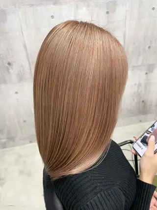 セミロング カラー LUXBE LUCE ひなののヘアスタイル