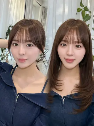 ロング 中顔面短縮 顔まわり新田大翔のヘアスタイル