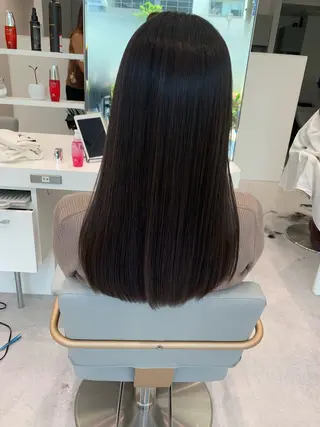ロング パーマ ブリーチでもできる 縮毛矯正相原慎🌈のヘアスタイル