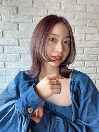 ミディアム カラー 🌱ボブ/レイヤー/ ベージュ/あやみ✨のヘアスタイル