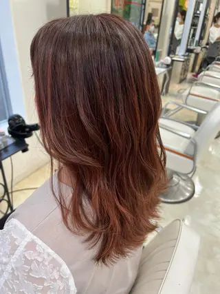 セミロング カラー Rapt.HAIR 中村 知里のヘアスタイル