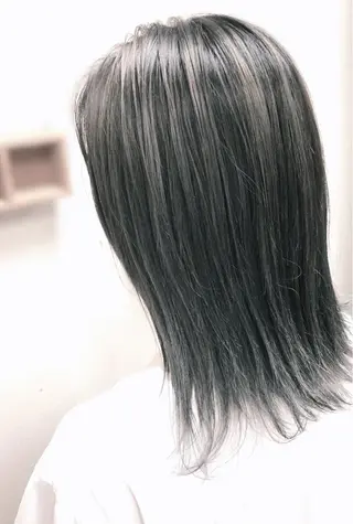 ミディアム カラー ケアブリーチ /髪質 改善/古橋圭史郎のヘアスタイル