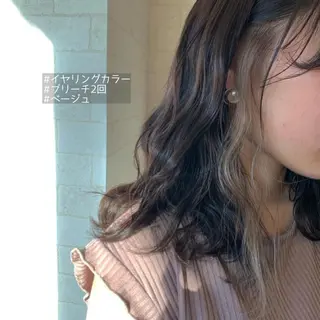 セミロング カラー ノグチ ナツコのヘアスタイル