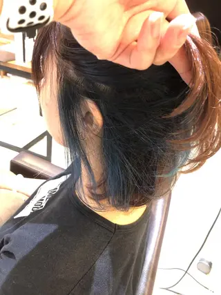 ミディアム カラー パーマ ヘアアレンジ メンズ キッズ ネイル マツエク・マツパ EnBlesS西宮 マンツーマン神道有基のヘアスタイル