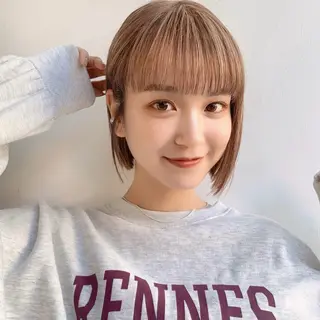 ショート カラー ヘアアレンジ パーマ/暖色/ボブ イワタテ🇰🇷のヘアスタイル