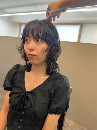 ミディアム パーマ パーマ/透明感カラー 元町🌱takutoのヘアスタイル