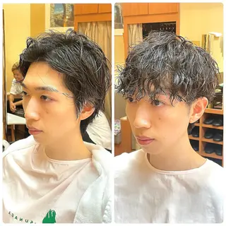 ミディアム パーマ 爲清 葵のヘアスタイル