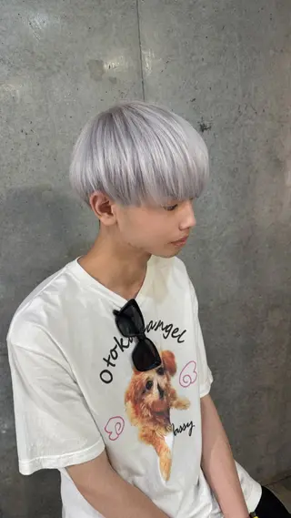 ショート Kaho【mens/ ブリーチ/パーマ】のヘアスタイル