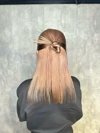 カラー ヘアアレンジ 💫miyu💫デザ インカラー/アレンジのヘアスタイル