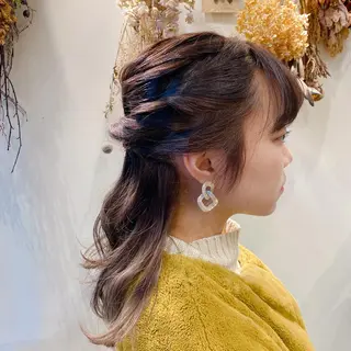 セミロング カラー ヘアアレンジ non .のヘアスタイル