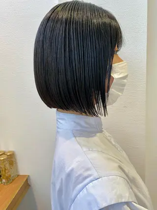 ショート カラー 顔周り/ブリーチなし /縮毛矯正🫧伊勢のヘアスタイル