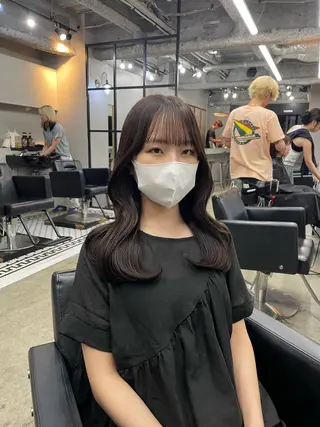 ロング カラー 新宿/韓国ヘア/ 髪質改善ストレートのヘアスタイル