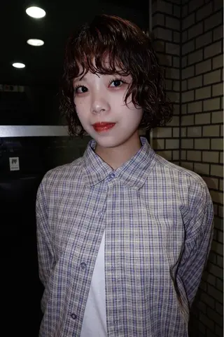ミディアム パーマ sakura🌸 レイヤー/韓国ヘアのヘアスタイル
