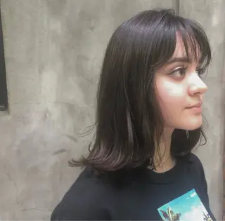 ミディアム カラー かわの ひとしのヘアスタイル