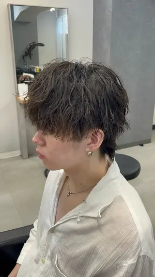 ミディアム カマタ ハルキのヘアスタイル