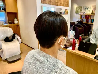 ショート パーマ 秋山知穂🧸縮毛矯正 ショート新越谷南越谷のヘアスタイル