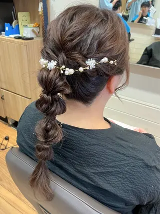 セミロング ヘアアレンジ okuda yuukiのヘアスタイル