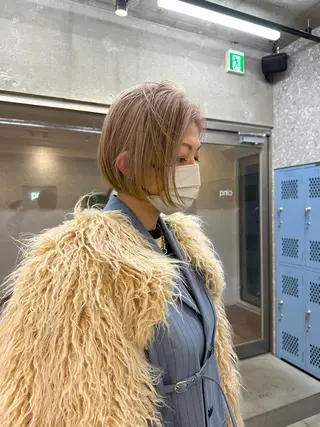 ミディアム カラー メンズブリーチカラー ❤︎hirokoのヘアスタイル