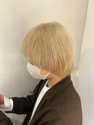 ショート 透明感カラー/似合わ せカット/大島実加永のヘアスタイル