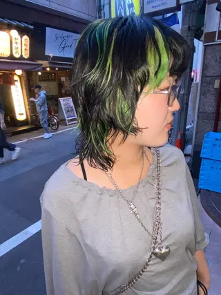 ショート カラー 心斎橋/デザインカラ ー/海外風/ナツミのヘアスタイル