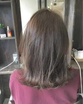 ミディアム カラー LoRE hair 四条河原町 西尾友里のヘアスタイル