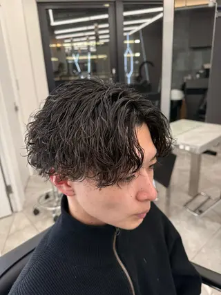 ミディアム パーマ メンズ メンズ特化美容師/ 四辻 凱斗のヘアスタイル