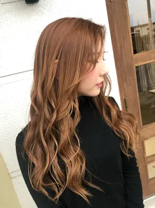 ロング カラー レイヤーカット匠 イソザキノリユキのヘアスタイル