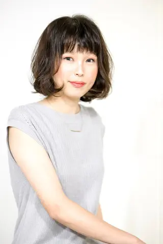 ミディアム パーマ オーナースタイリスト 佐藤のヘアスタイル
