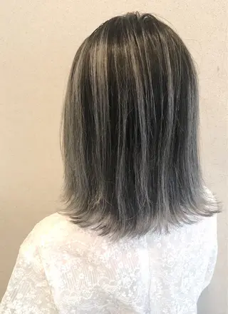 ミディアム カラー ケアブリーチ /髪質 改善/古橋圭史郎のヘアスタイル