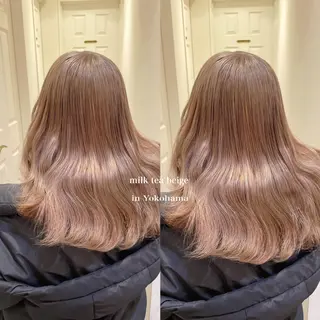 セミロング カラー シールエクステ横浜 🐏☁️miminaのヘアスタイル