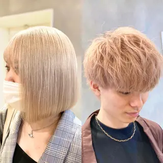 ショート カラー ハイトーン×レイヤー ／遠藤将太のヘアスタイル