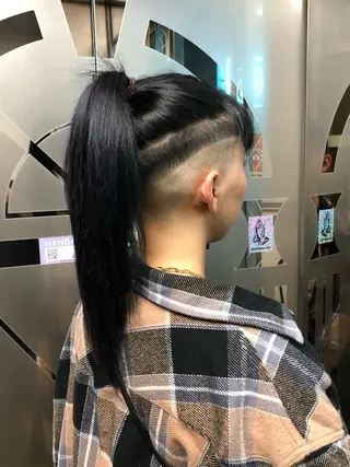 セミロング カラー 渋谷/フェード/ 國分 翔のヘアスタイル