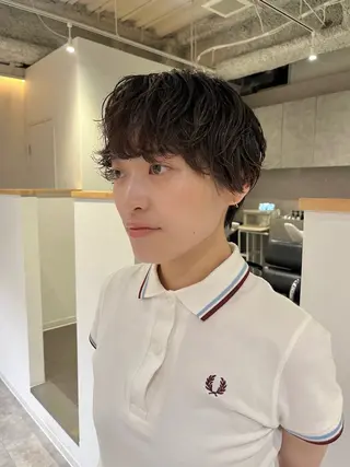 ショート パーマ 桃果 momokaのヘアスタイル