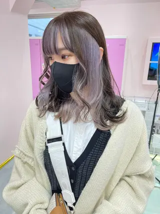セミロング カラー 店長 小池アキトのヘアスタイル