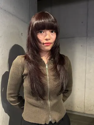 ロング カラー 似合わせウルフ/ レイヤー/山本祐輔のヘアスタイル